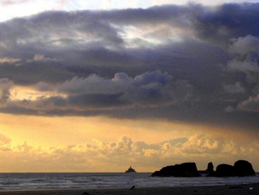 Sunset Photograph - Clouds Over Tillamook Lighthouse by Will Borden