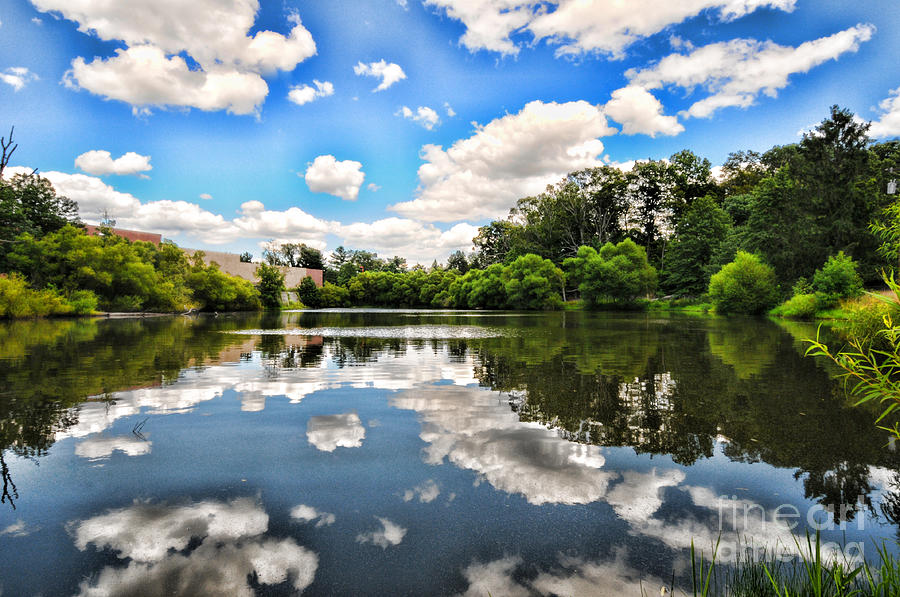 Landscape Photograph - Clouds reflection on water by Paul Ward