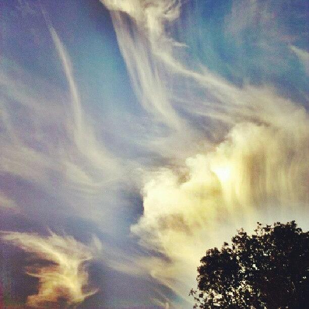 Nature Photograph - #clouds #sky #cloud #blueskys #sunshine by Amanda Earl