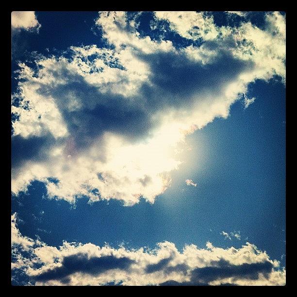 Clouds Photograph - #clouds #sky #sun #iphone4 #iphoneonly by David Leandro