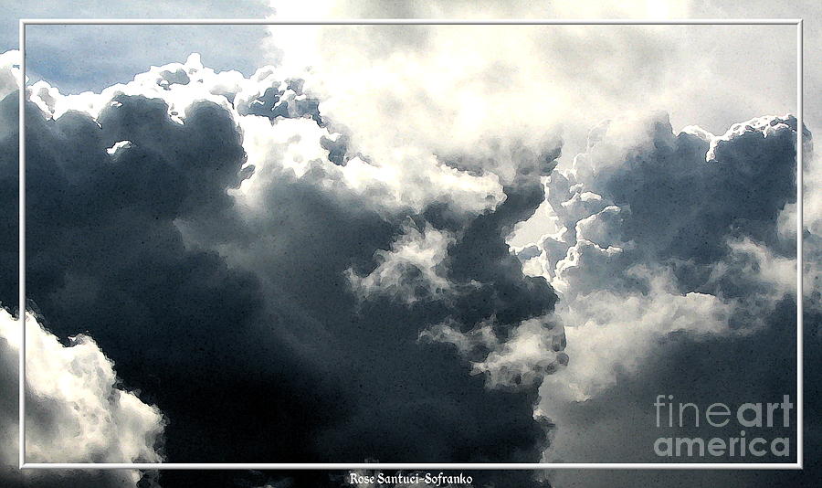 Clouds with Contrast and Watercolor Effect Photograph by Rose Santuci-Sofranko