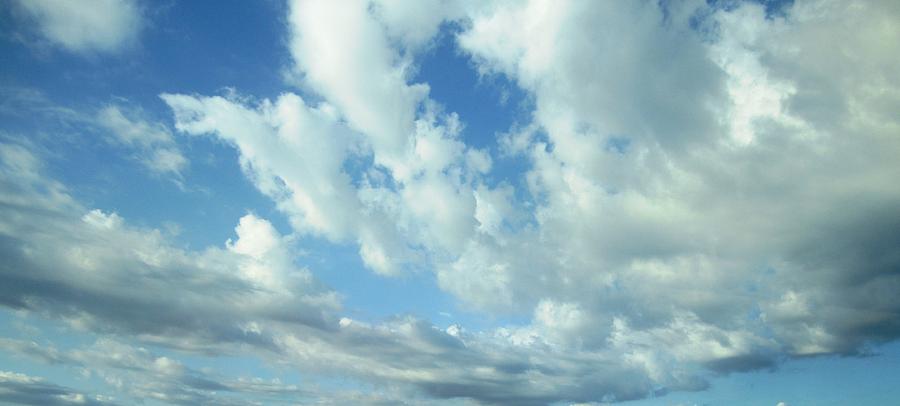 Cloudy Blue Sky in Greece Photograph by John Shiron