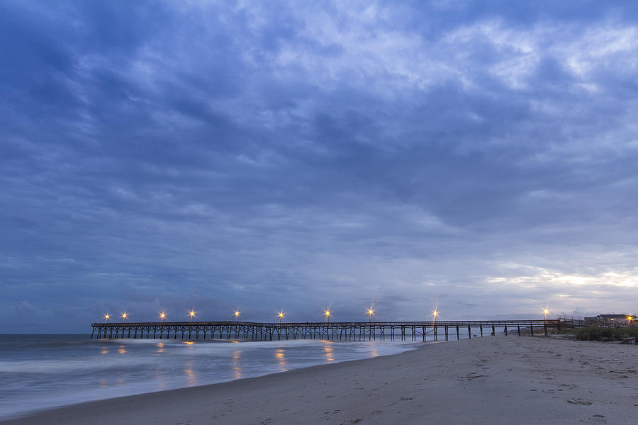 Cloudy Evening Pier Photograph by Alan Raasch