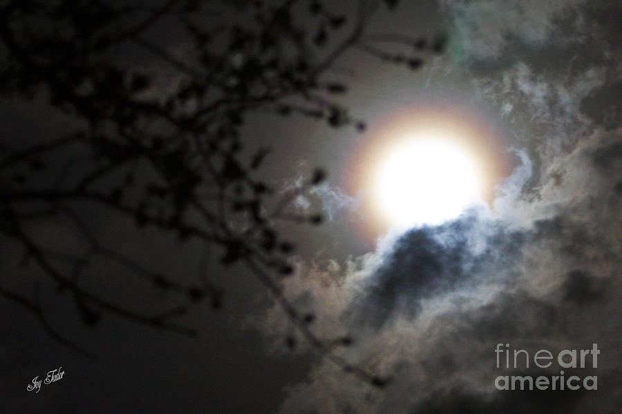Cloudy Moon-Beam Photograph by Joy Tudor