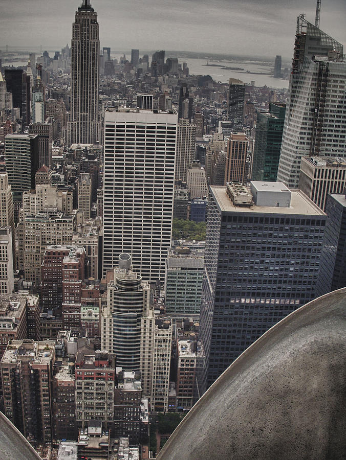 Nyc Cityscape Photograph - Cloudy NYC Day by Catherine Morgan