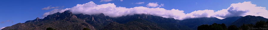 Cloudy Sandia Panoramic Photograph by Aaron Burrows