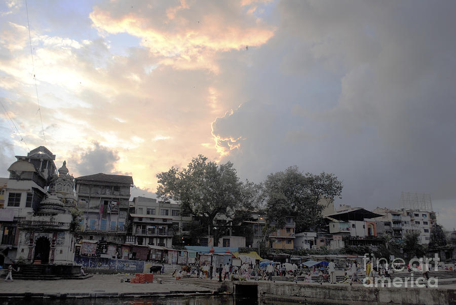 Cloudy village scene in india Photograph by Sumit Mehndiratta