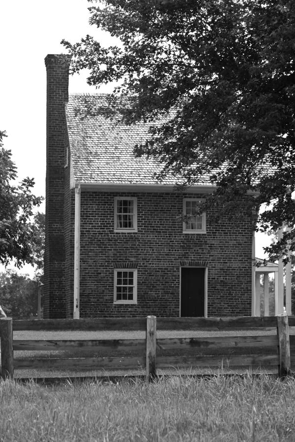 Brick Photograph - Clover Hill Tavern Guesthouse BW by Teresa Mucha
