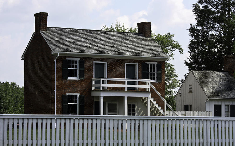 Brick Photograph - Clover Hill Tavern Kitchen Appomattox Virginia by Teresa Mucha
