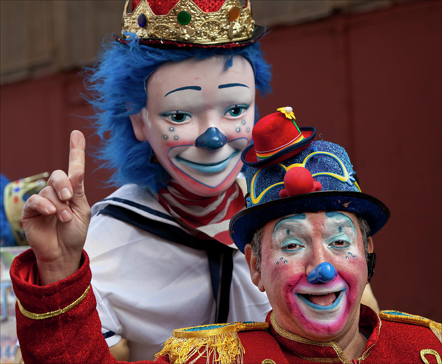 Clown at Three Kings Parade 1 6 12 El Museo del Barrio Photograph by Robert Ullmann