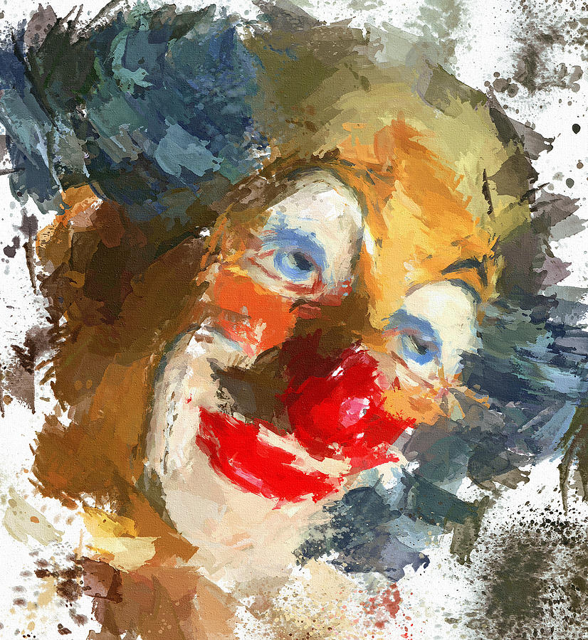 Clown Portrait Digital Art by Yury Malkov