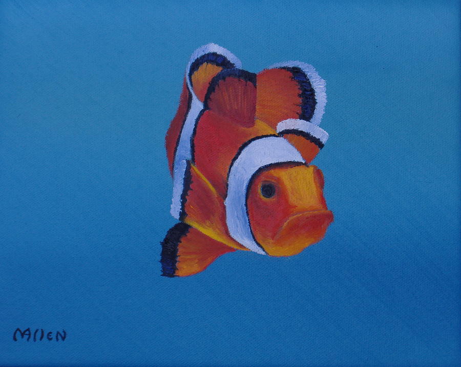 Clownfish Painting by Michael Allen