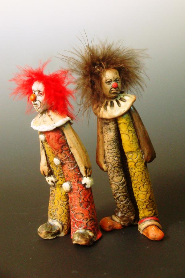 Clowns Sculpture by Robin Power - Fine Art America