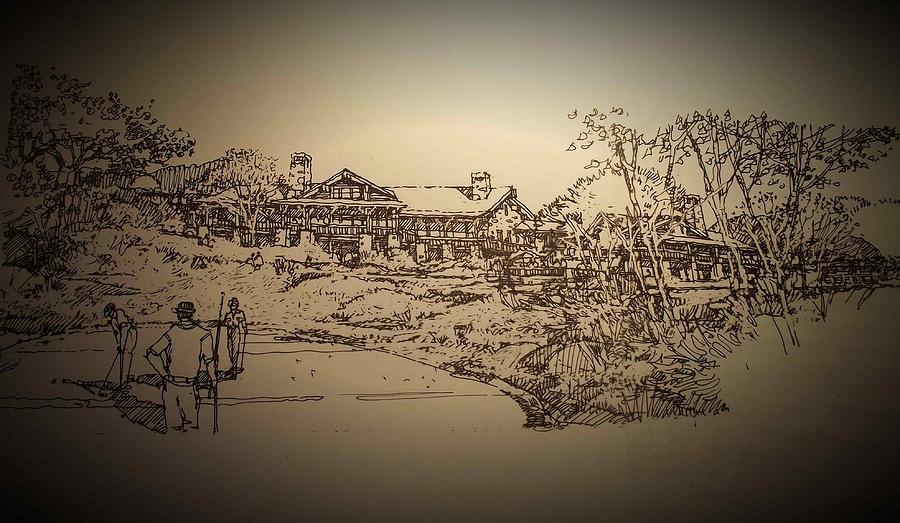 Clubhouse Drawing by Andrew Drozdowicz