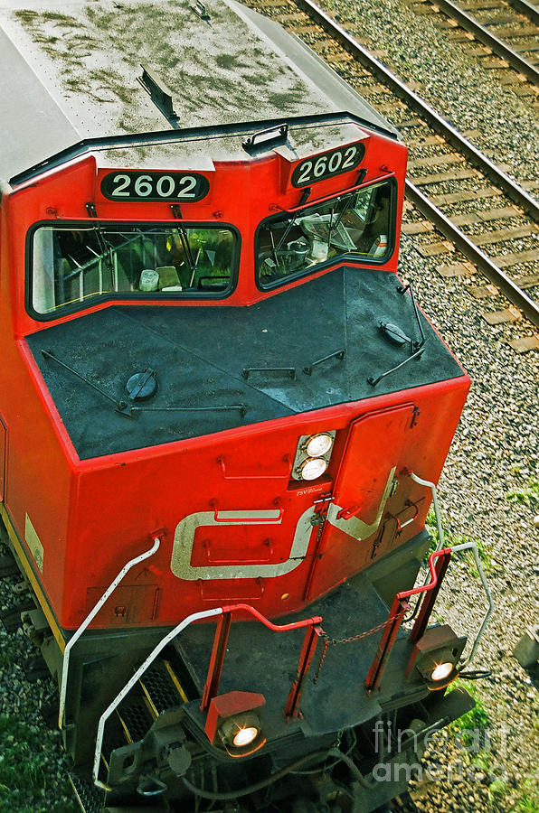 CN Train Cab Photograph by Randy Harris