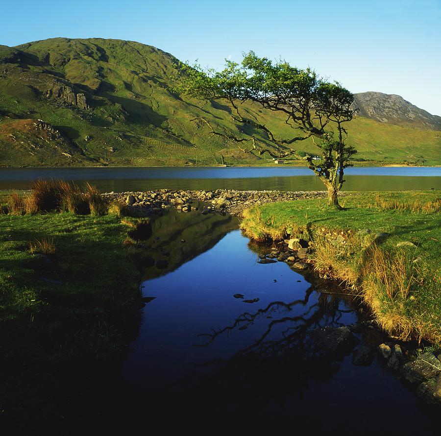 Co Galway, Kylemore Lough, Benbaun Photograph By The Irish Image Collection