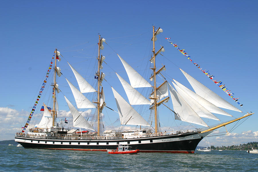 Tall Ships Photograph - Coast Guard Included by Kym Backland