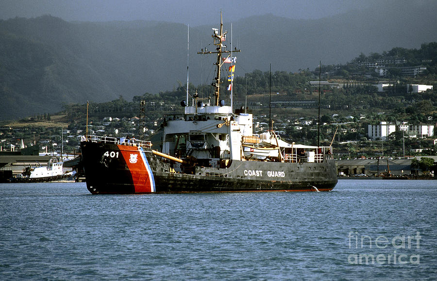 Coast Guard Ship Honolulu Harbor Photograph by Thomas R Fletcher