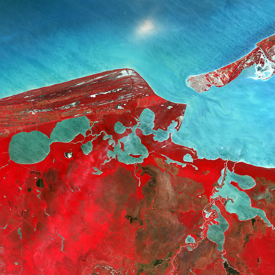 Coastal Lagoons, Satellite Image Photograph by Nasa - Fine Art America