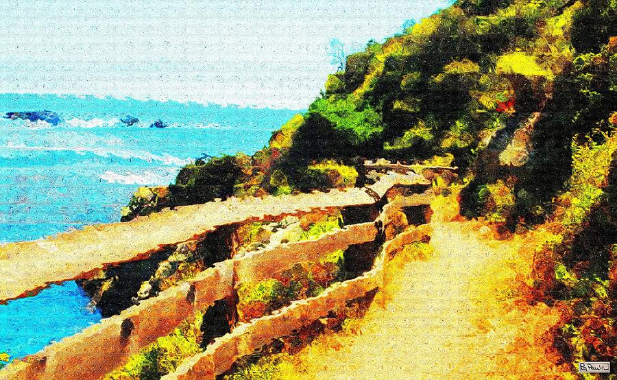 Coastal Path Digital Art by Paula Greenlee
