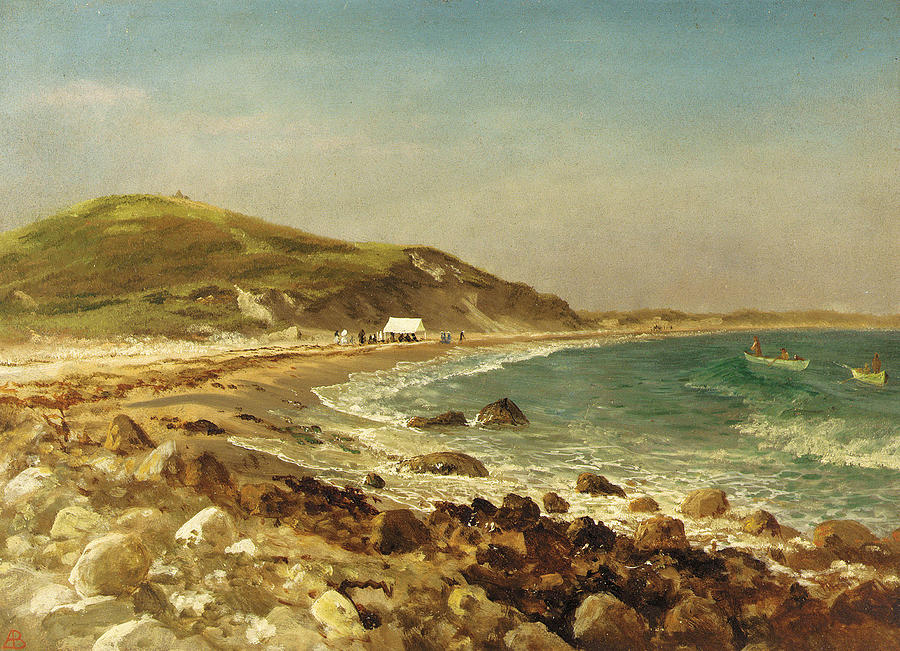 Coastal Scene Painting by Albert Bierstadt