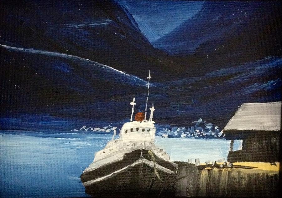 Coastal Tug - BC Painting by Desmond Raymond