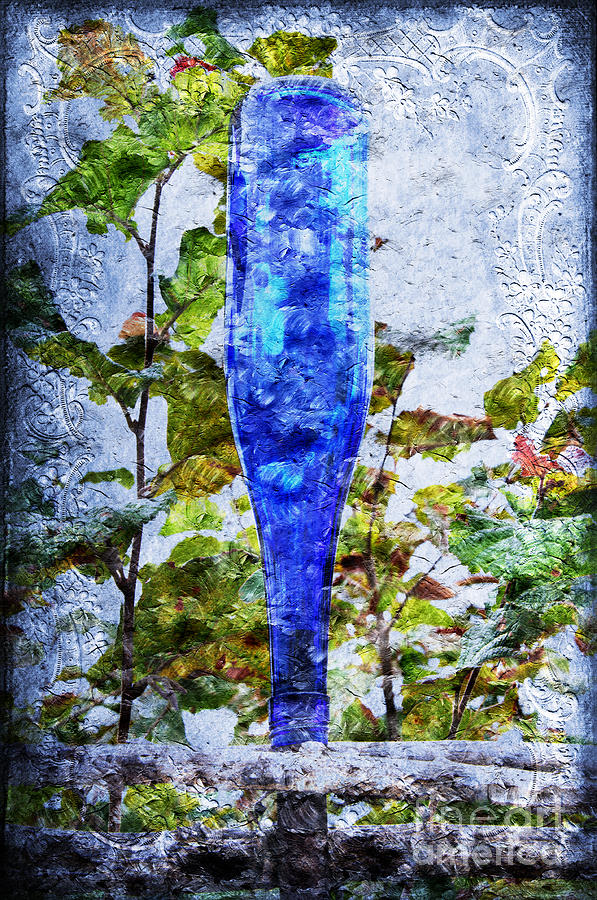 Cobalt Blue Bottle Triptych 1 of 3 Photograph by Andee Design