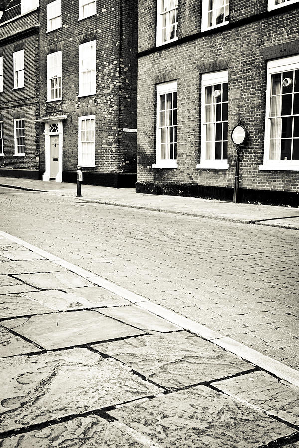 Architecture Photograph - Cobbled street by Tom Gowanlock