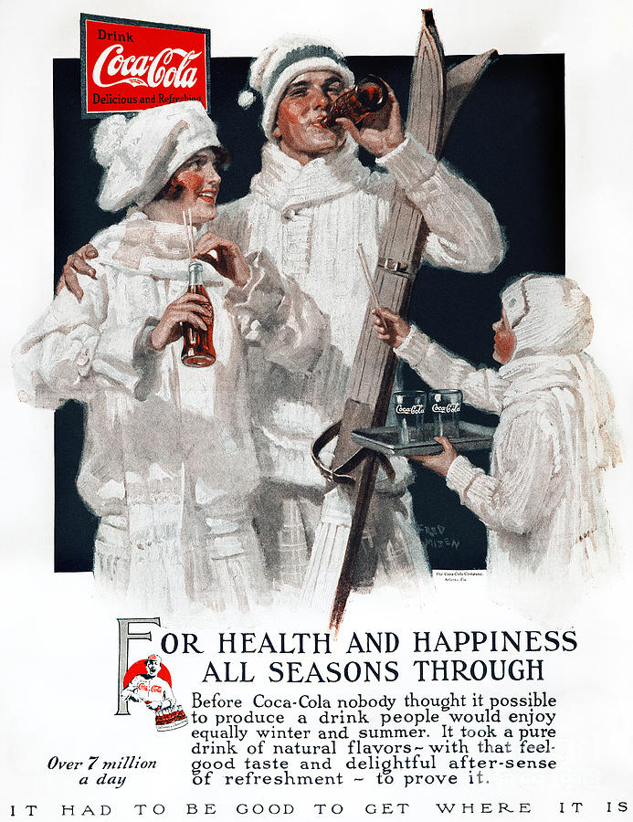 Coca-cola Ad, 1927 Drawing by Granger