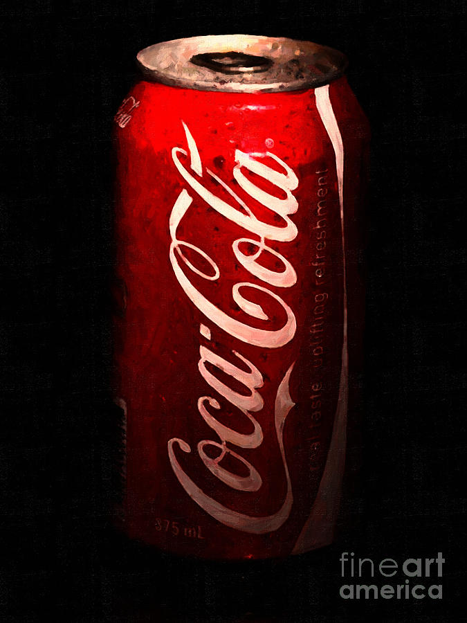Coca Cola Coke Can . Painterly Photograph by Wingsdomain Art and Photography