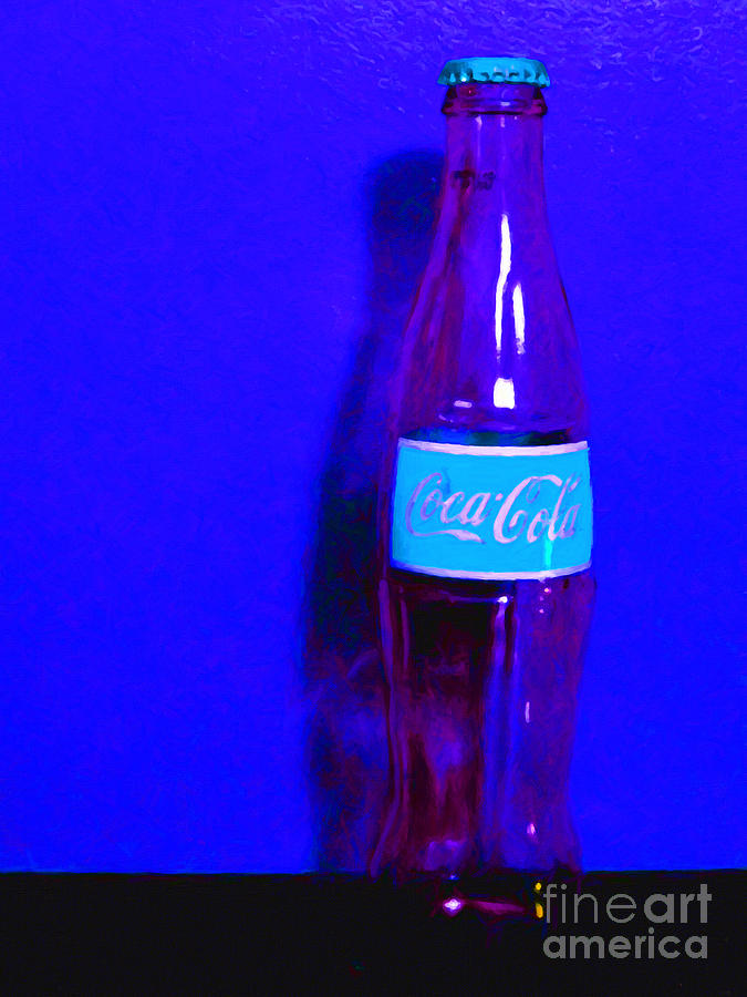 Coca-Cola Coke - Painterly - Blue Photograph by Wingsdomain Art and Photography