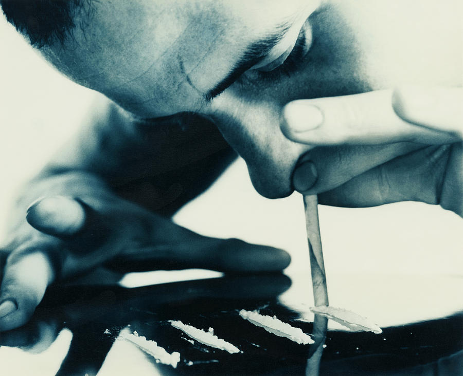 Black-and-white Photograph - Cocaine Snorting by Cristina Pedrazzini.