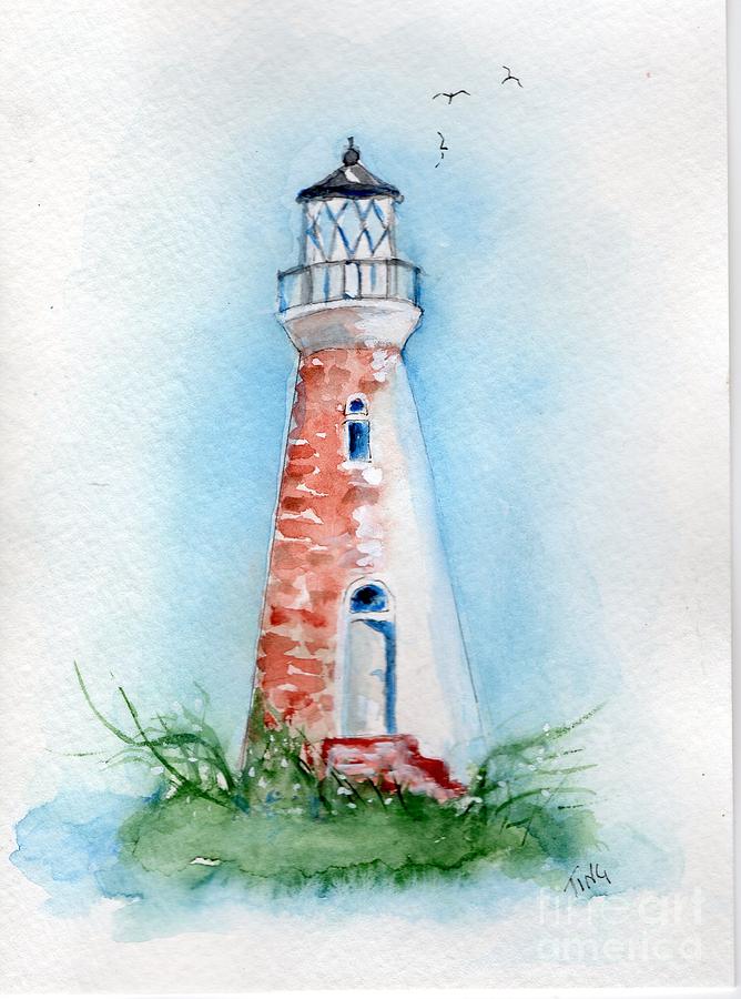 Cockspur Lighthouse 2 Painting by Doris Blessington