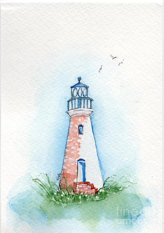 Cockspur Lighthouse Painting by Doris Blessington