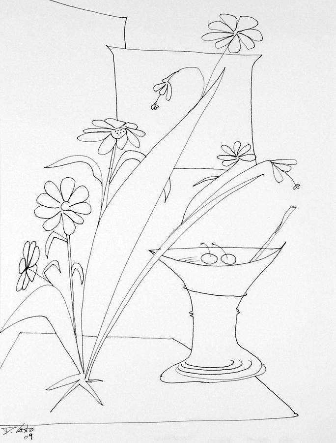 Still Life Drawing - Cocktail by Dennis Casto