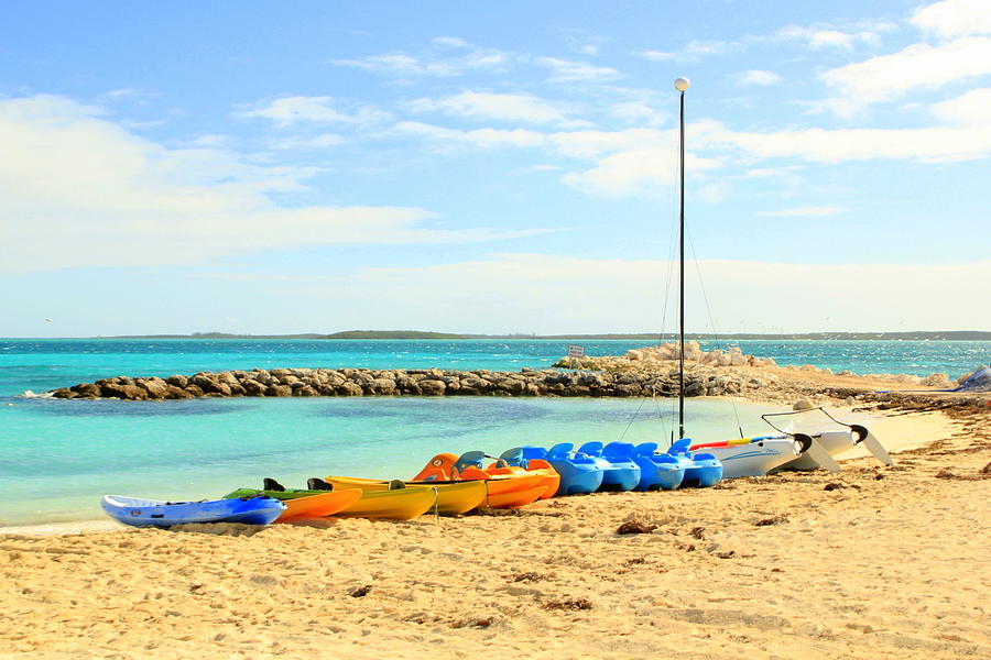 Coco Cay Kayaks Photograph by RobLew Photography