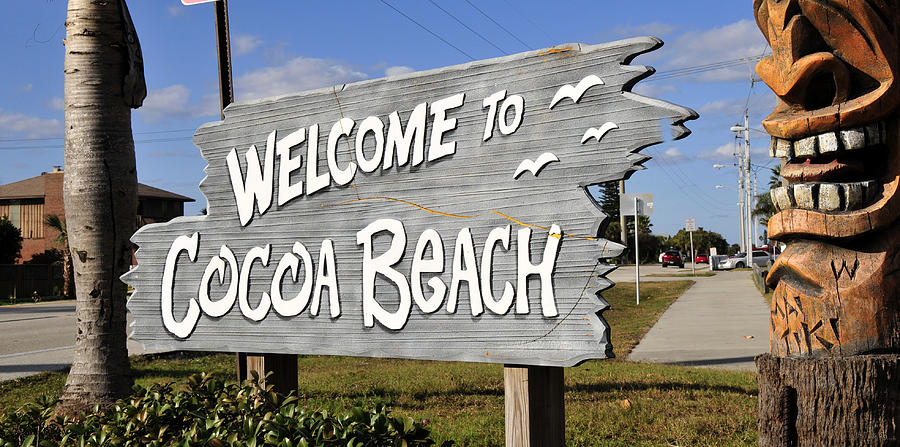 Summer Photograph - Cocoa Beach Welcome by David Lee Thompson
