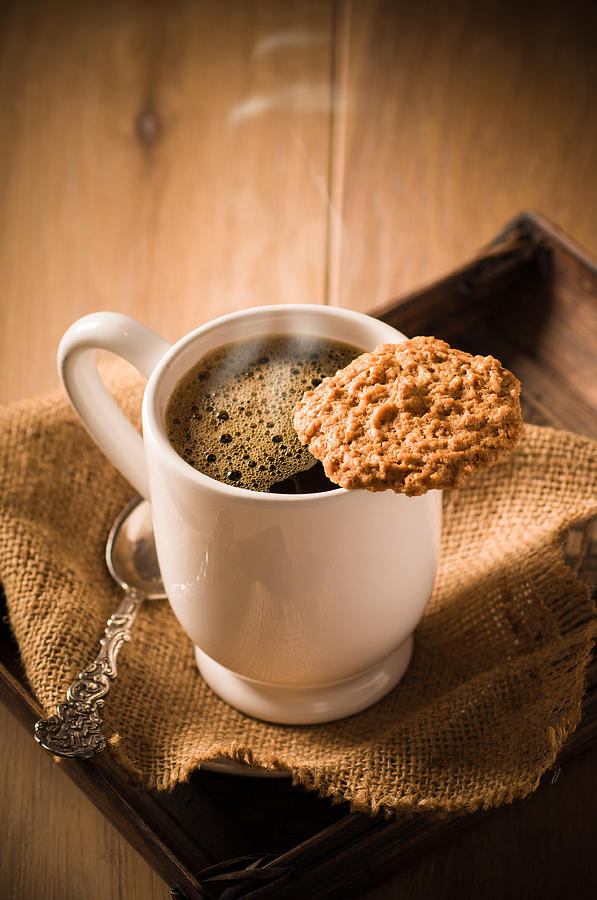 Coffee And Biscuit Photograph by Amanda Elwell - Fine Art America