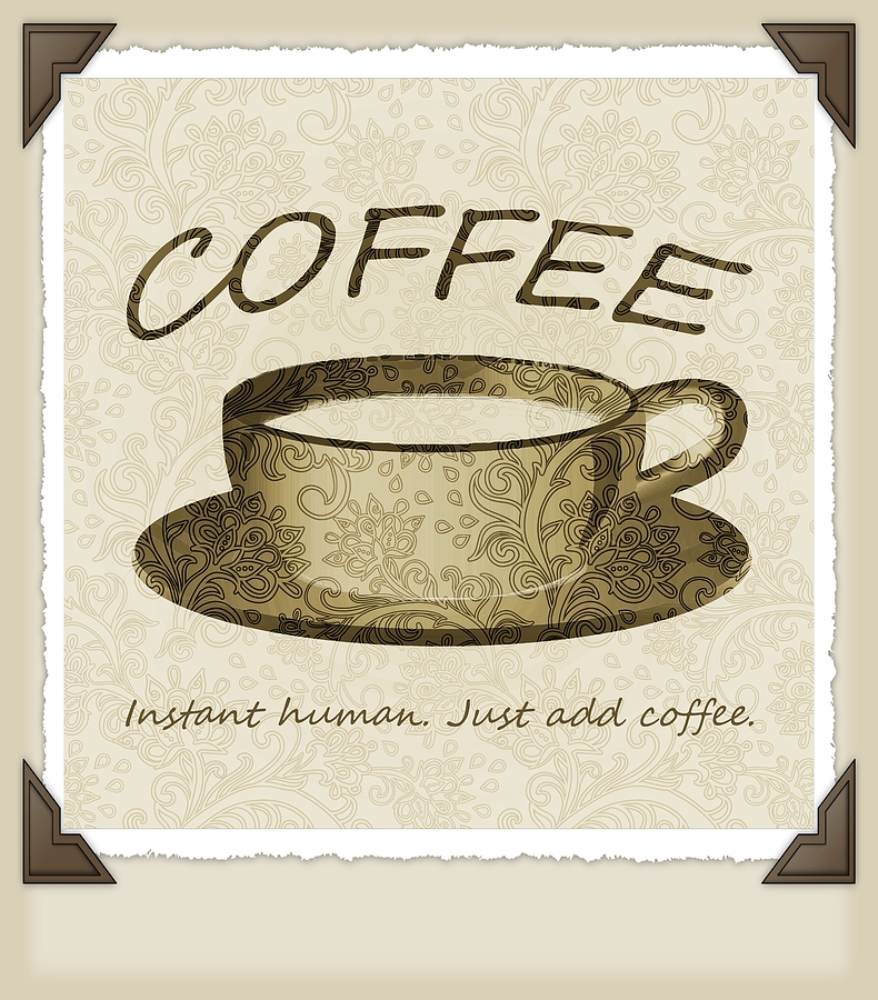 Coffee Digital Art - Coffee Cup 3 Scrapbook by Angelina Tamez