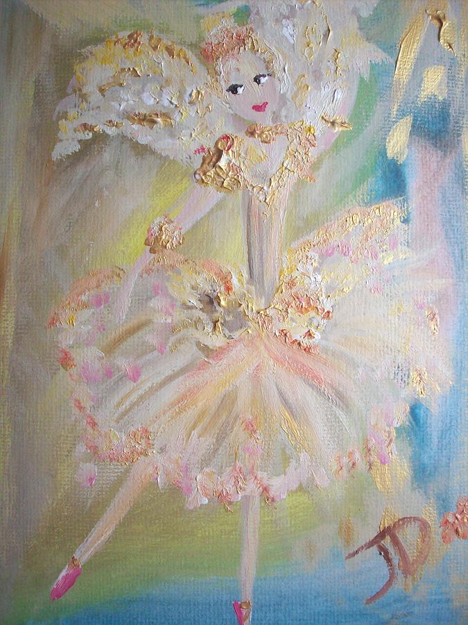 Coffee Fairy Painting by Judith Desrosiers