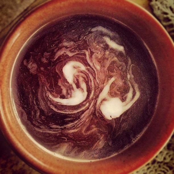 Coffee Photograph - #coffee With #cream by Sarah Johanson