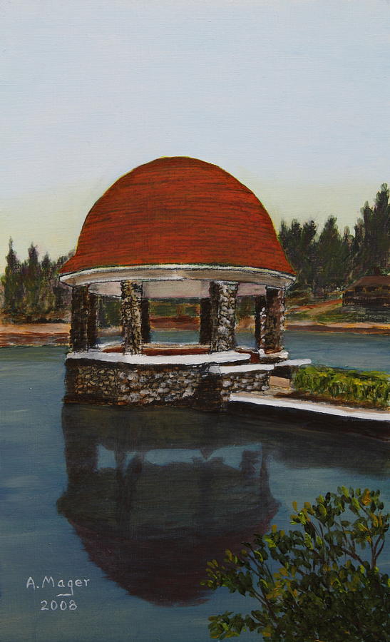 Cogshall Bandstand Painting by Alan Mager