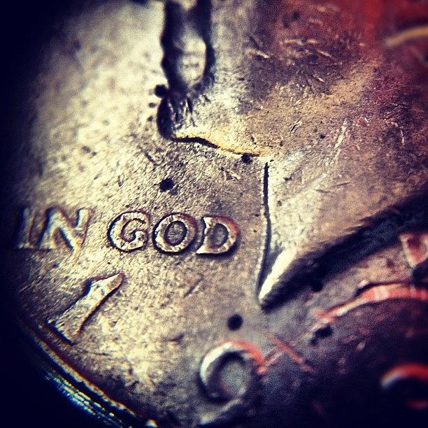 Jesus Christ Photograph - #coin #macro #lens #iphonography #usa by Andrew Fesmire