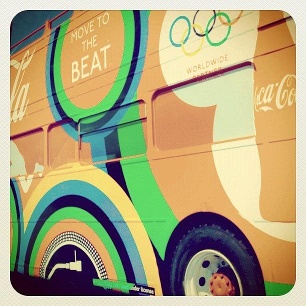 Bus Photograph - #coke #olympics #bus #random by Kris Cox