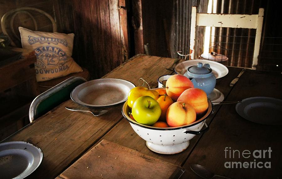 Fruit Photograph - Colander of Fruit by Therese Alcorn