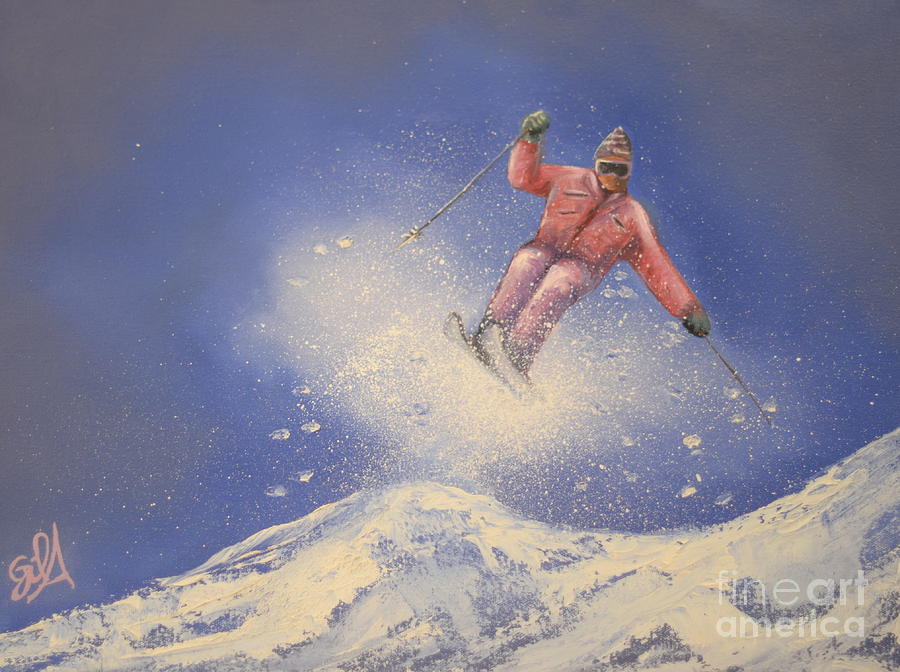 Sports Painting - Cold Air by Gila Churba