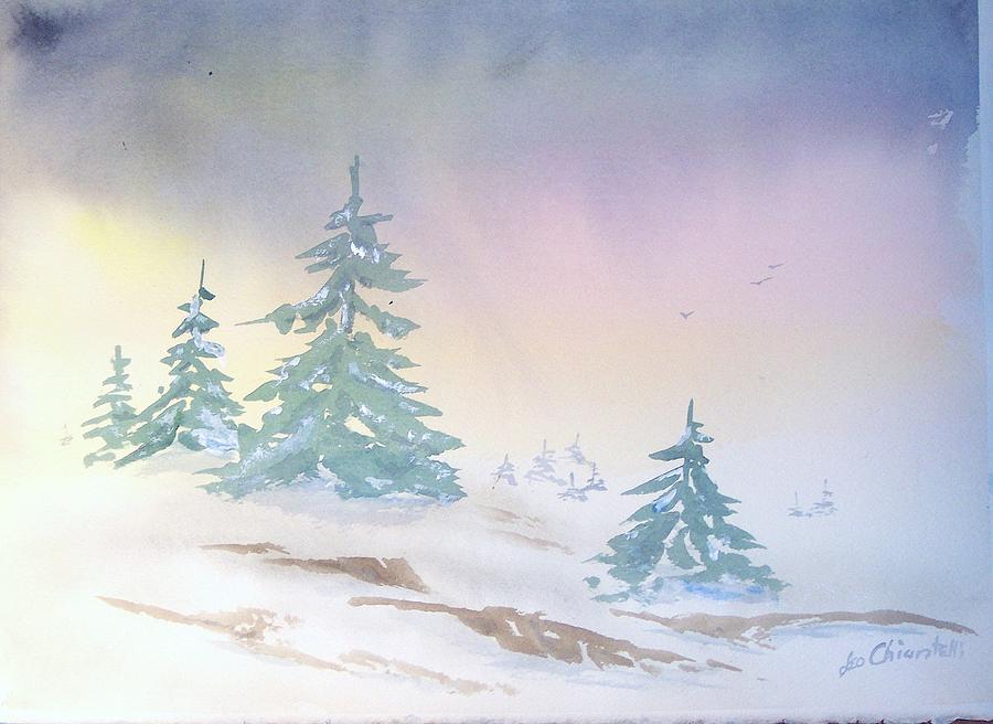 Cold Mountin Top Painting by Leo Chiantelli