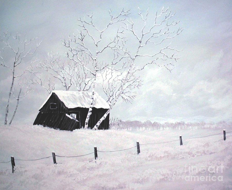 Cold Pastures Painting by Peggy Miller