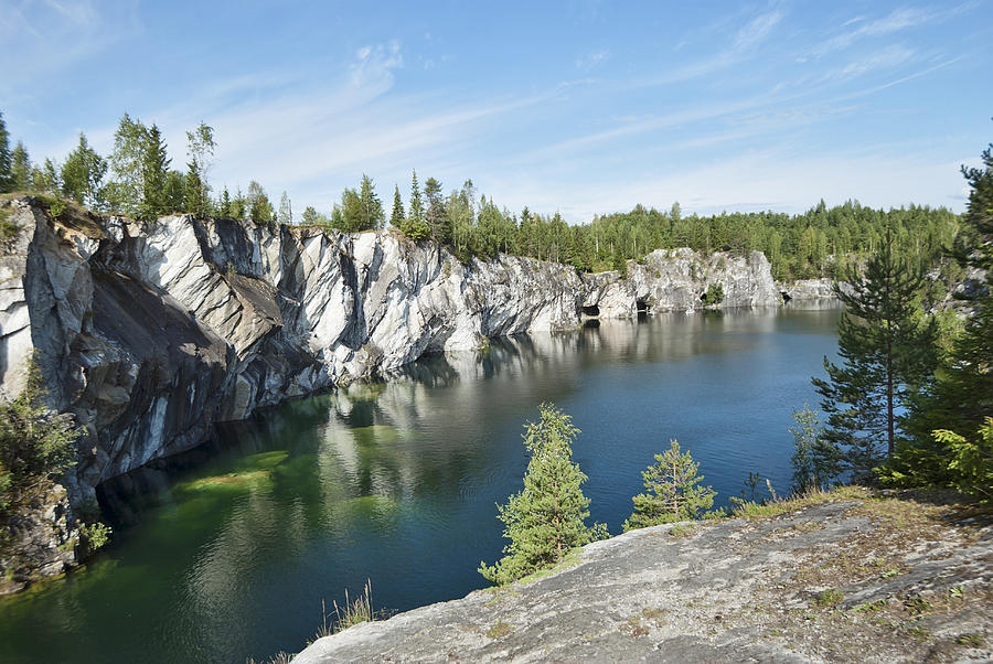 Cold River With Marble Beaches Cold River With Marble Beaches Photograph By Aleksandr Volkov