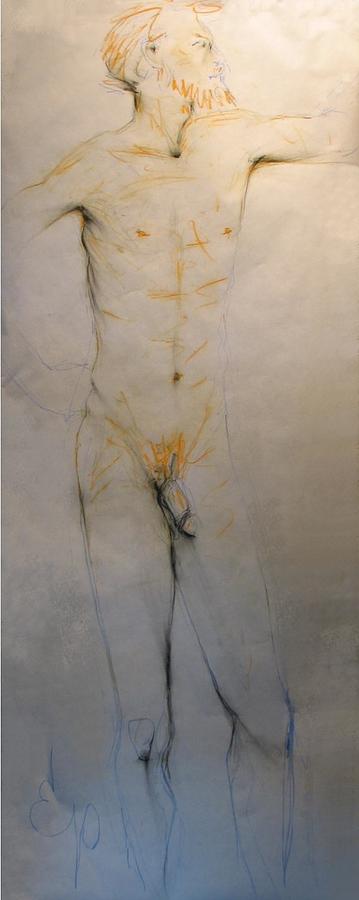 Male Nude Painting - Colin 3 by Elizabeth Parashis